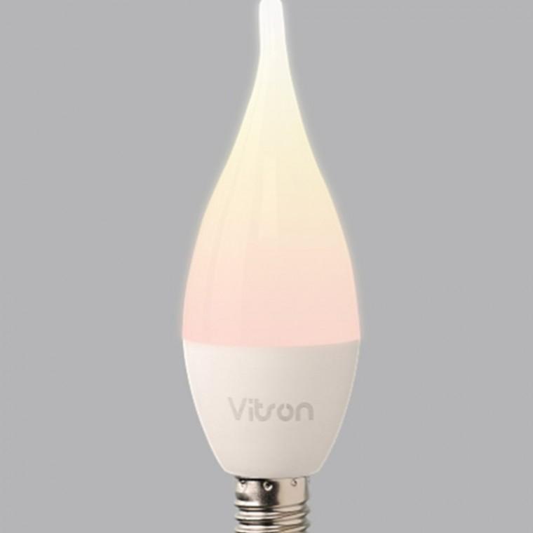 불투명 LED 촛대구 플레임 5W E17 전구색 촛불모양전구