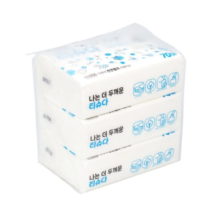 휴대용티슈 70매 3P 차량용티슈 미니티슈 차량휴지