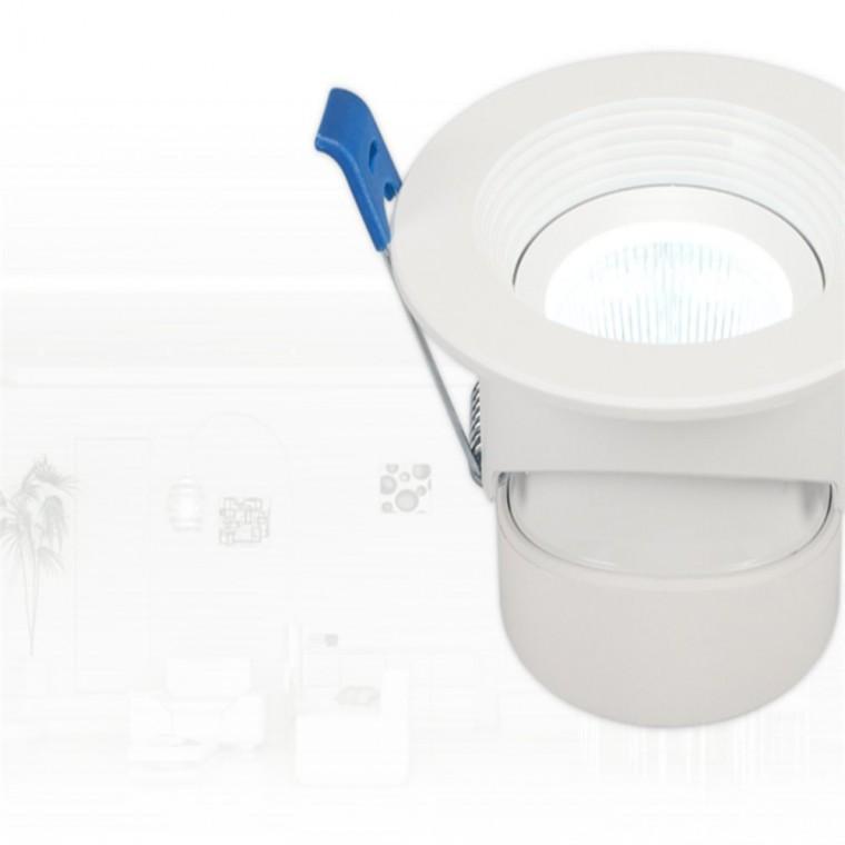 회전형 다운라이트 75mm(3인치) 6W 전구색 화이트 인테리어다운라이트