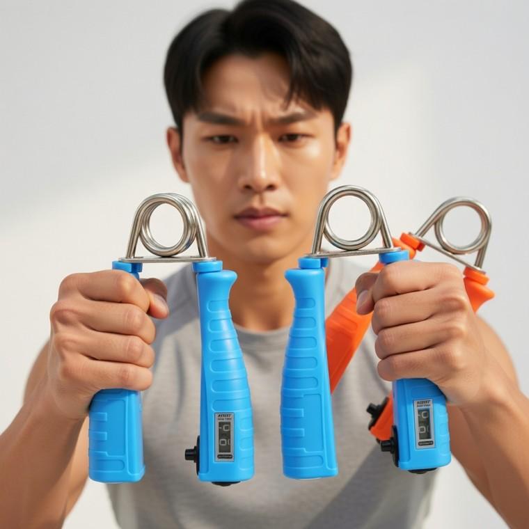손 손목 실리콘 전자 팔근육 카운터 악력기