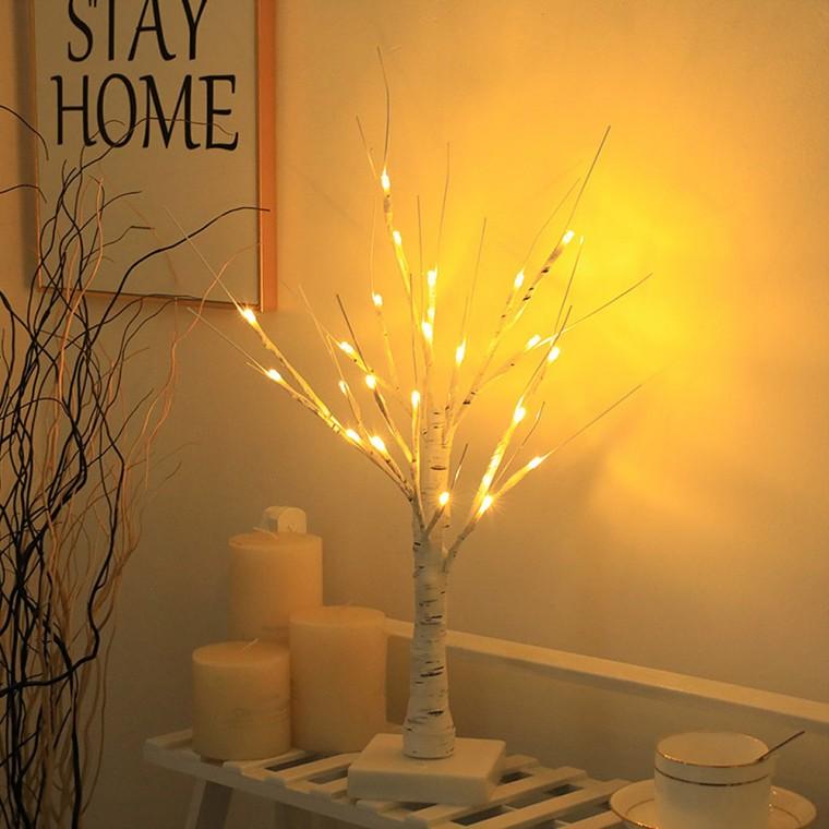 PL 플러스 LED스탠드 USB 자작나무 LED 무드등(60cm) No14
