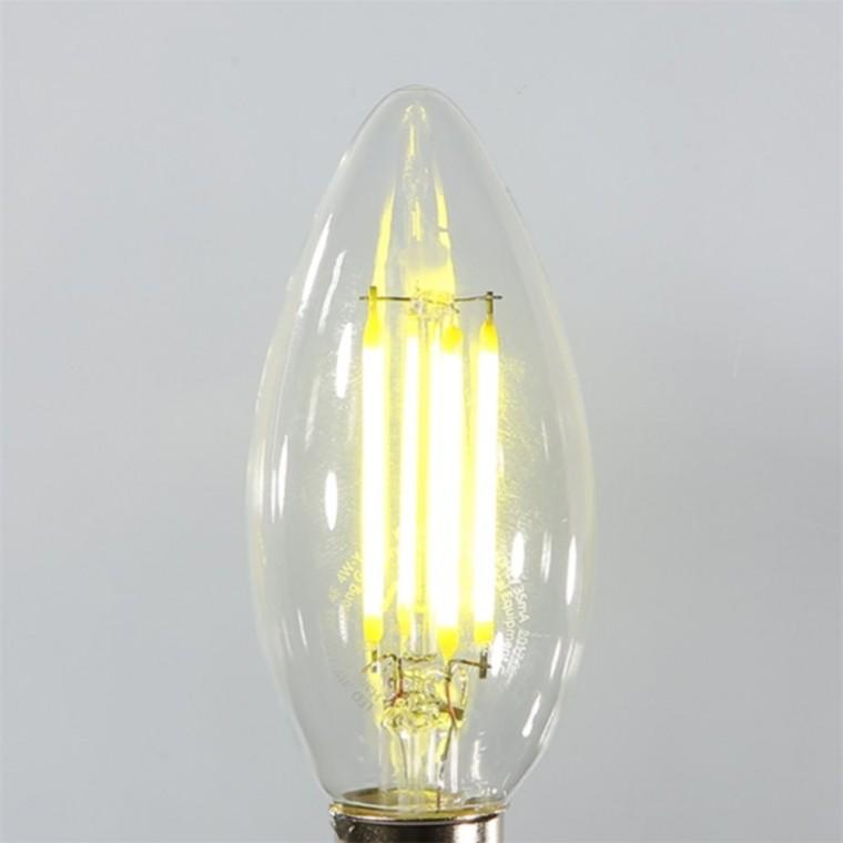 칼라 촛대구 LED 4W E14 옐로우 샹들리에전구