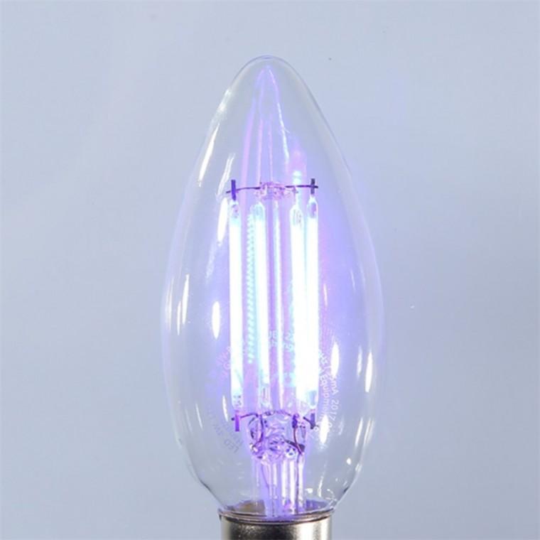 칼라 촛대구 LED 4W E14 블루 led컬러전구