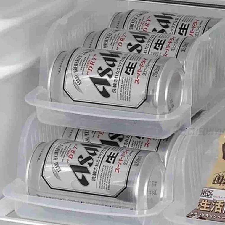 냉장고 수납바구니 350ml 주방정리용품 음료수정리대 음료정리함