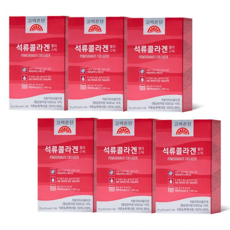 고려은단 석류콜라겐 젤리스틱 14포 6개