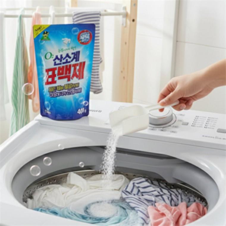 오투 흰옷 산소 표백제 400g 일반 드럼 겸용 흰옷표백제 와이셔츠목때제거 침구세탁