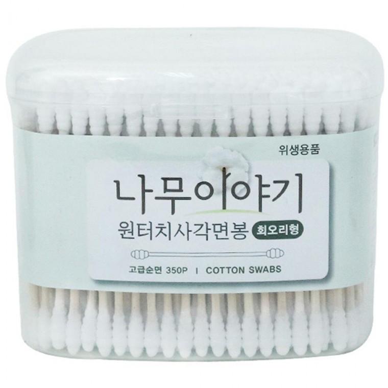 사각면봉 나무이야기 350p 회오리형 귀이개 건강용품 출산육아용품 면봉