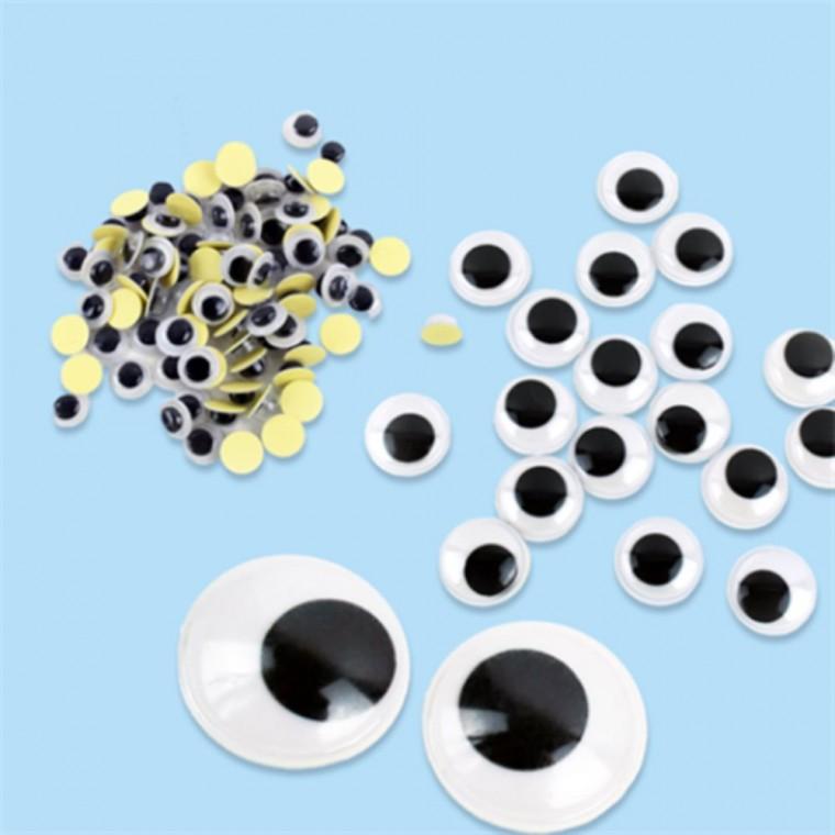 인형눈 스티커 8mm 12mm 18mm 20mm 24mm 30mm 눈단추 인형꾸미기 눈알