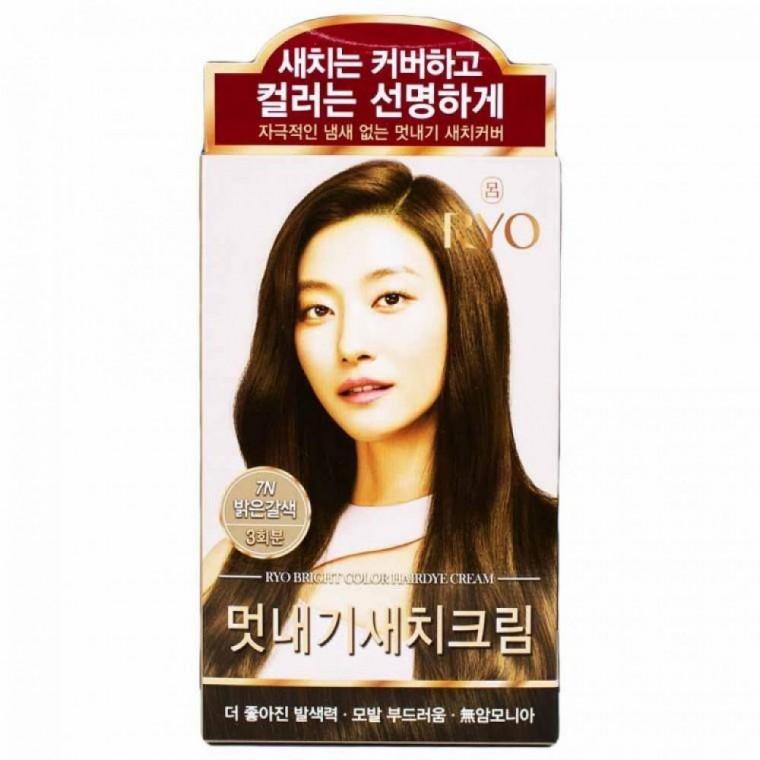 새치크림 7N밝은갈색 우아채 멋내기 려 헤어 제품 케어 멋내기 흑채 두피