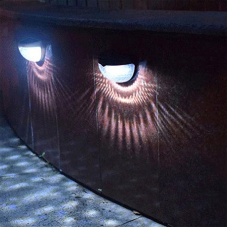 LED 백색 오로라 태양광 벽부등 2p 블랙 태양광실외등 태양광LED조명 가정용태양광