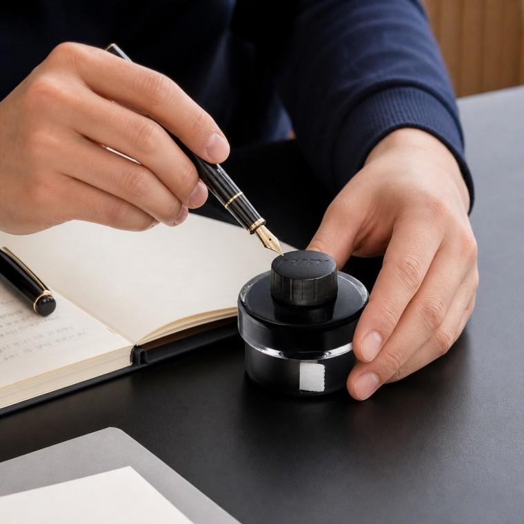 만년필용 블랙 병잉크 50ml 잉크보충용 펜촉세척티슈 내장 사무실