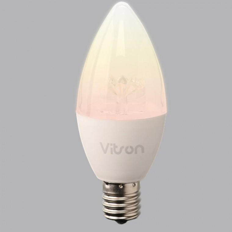 투명 LED 촛대구 5W E17 전구색 촛불전구