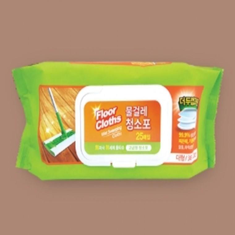 손걸레 청소포 25매 대형 38x20cm 5개 일회용물걸레 클리닝티슈 청소걸레