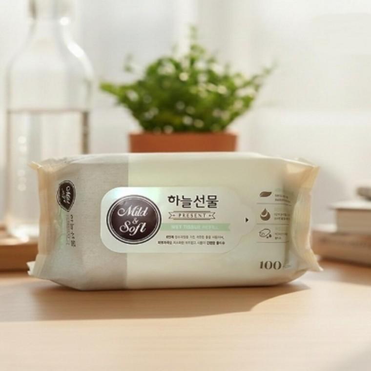 아기물티슈 100매 리필 여행용물티슈 유아물티슈