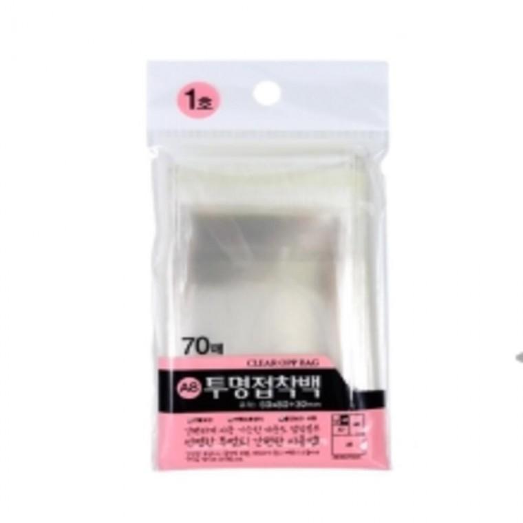 투명접착백 60x80mm 210매 악세사리지퍼백 폴리백 투명비닐팩