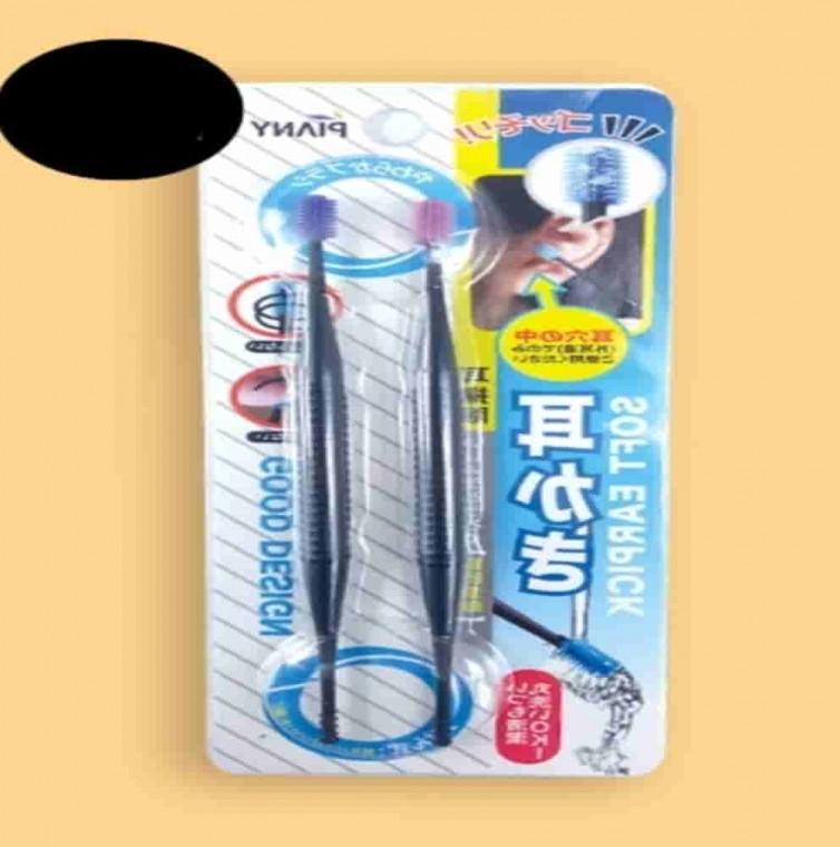 실리콘 양면 귀이개 2개 위생용품 귀파개 실리콘귀이개 귀청소도구
