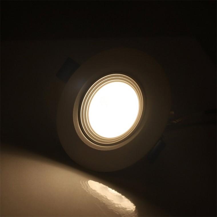 회전형 다운라이트 75mm(3인치) 7W 전구색 화이트 회전매입등