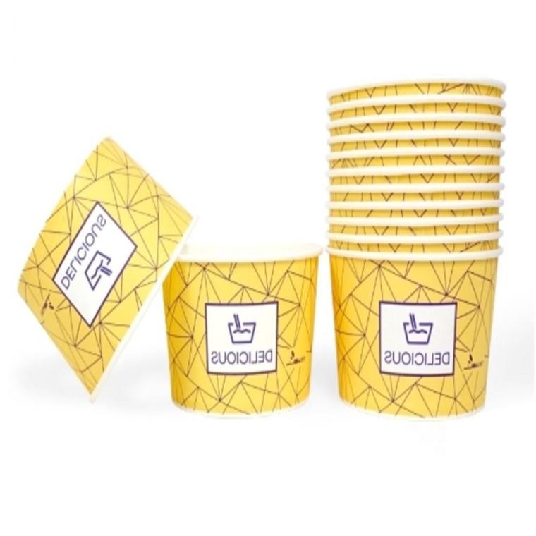 일회용 분식용기 650ml 200개 일회용그릇 테이크아웃용기 원형종이용기