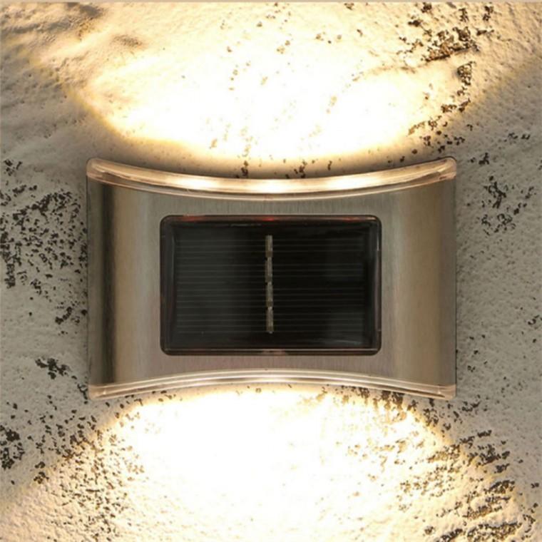LED 태양광 벽부등 4p 웜색 인테리어벽등 LED태양광조명