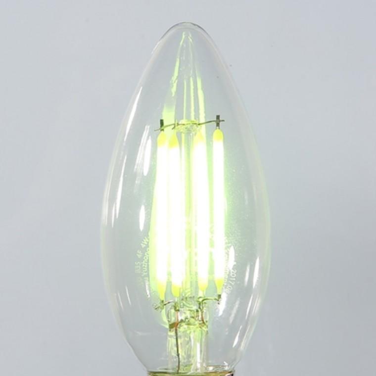 칼라 촛대구 LED 4W E14 그린 업소용칼라전구