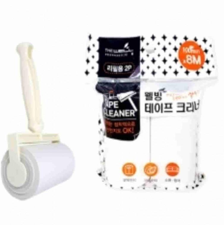 T형 테이프크리너 중 10cmX8M 리필 2개 점착테이프 롤클리너 청소기구 청소테이프