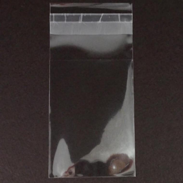 투명접착백 120x170mm 66매 밀봉비닐 투명포장비닐 접착비닐봉투