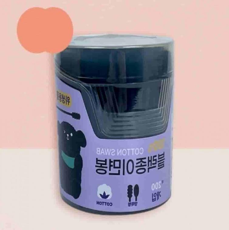 블랙면봉 200P 5개 화장면봉 압출면봉 메이크업면봉