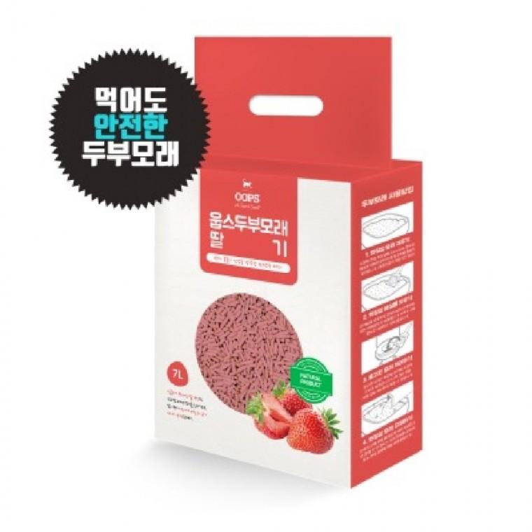 웁스 두부모래 딸기향 7L
