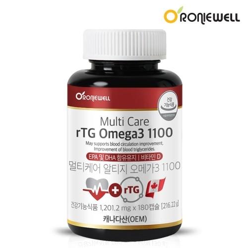 로니웰 멀티케어 알티지 오메가3 1100 (1201.2mg x 180캡슐)