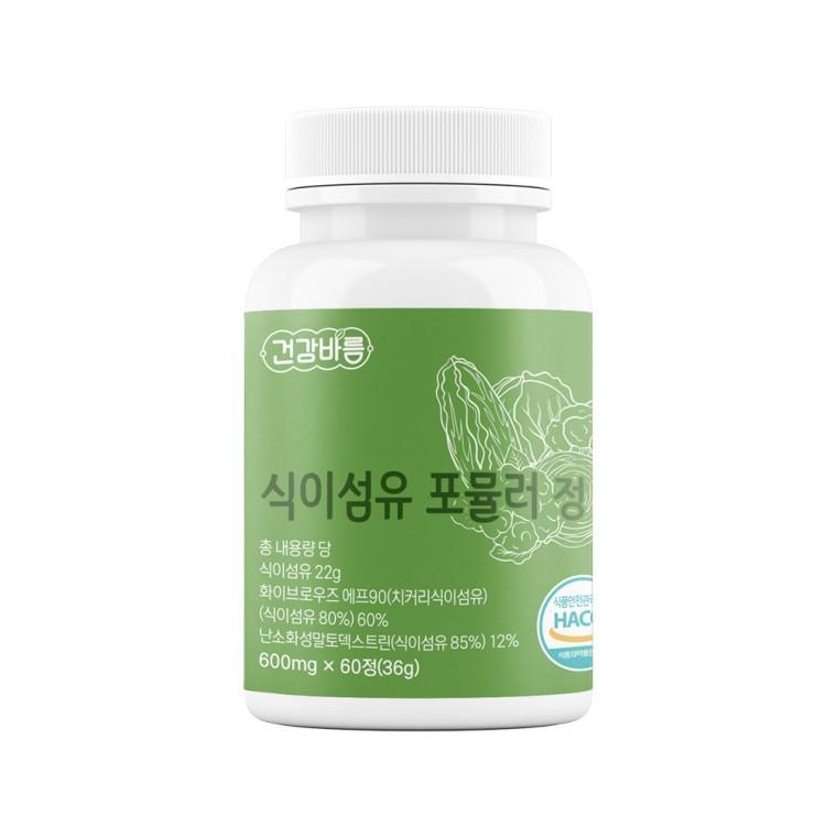 건강바름 식이섬유 포뮬러 정 600mg x 60정
