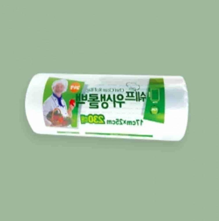 위생롤백 230매 17x25cm 일회용비닐 투명비닐 투명봉투 포장비닐