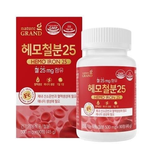 네이처그랜드 헤모철분25 500mg x 90정