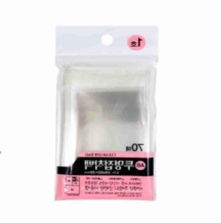 투명접착백 60x80mm 210매 소형비닐백 폴리백 포리백 비닐파우치