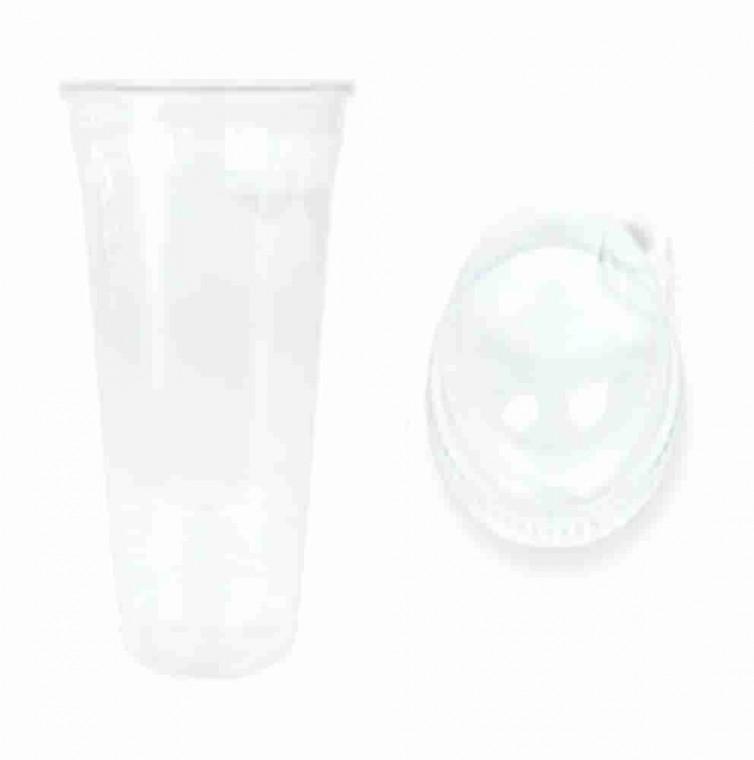 일회용 투명컵 473ml 돔형뚜껑 100개 아이스테이크아웃컵 투명플라스틱컵 일회용투명컵 투명커피컵