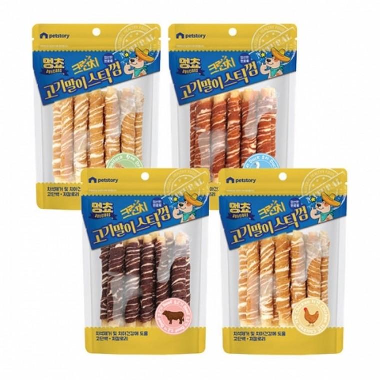 [2개묶음]펫스토리 멍쵸 고기말이 스틱껌 200g