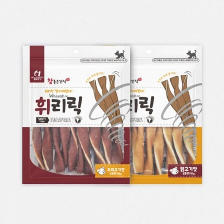 [5개묶음]헬로도기 참좋은간식 휘리릭 110g