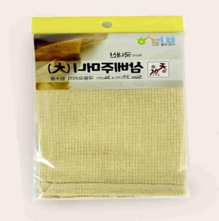 삼베주머니 대 27x34cm 3개 육수주머니 국물내기 삼베찜시트 삼베자루