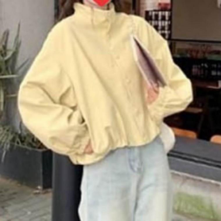 여성 스포티 하이넥 바람막이 자켓 패션 아우터 여름 집업 루즈핏