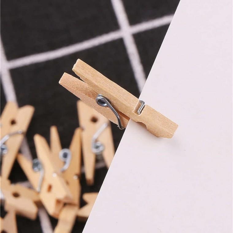 다용도 미니 나무집게 100개입 2.5cm 클립집게 문구집게