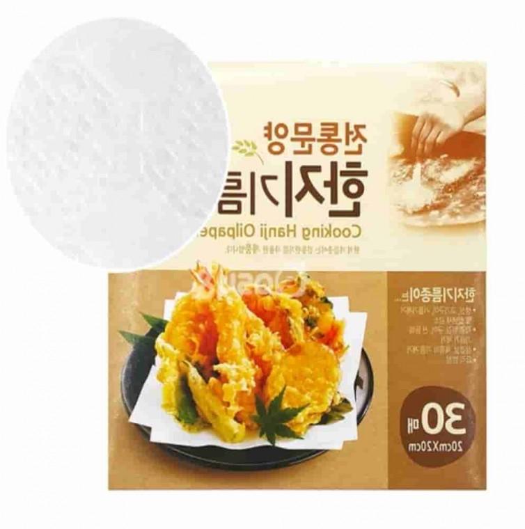 주방 기름종이 20cm 30매 5개 생선종이 음식기름종이 사각유산지 요리기름종이