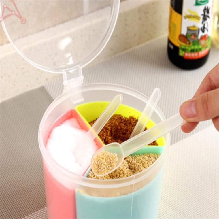 3칸 조미료통 플라스틱조미료통 칸나눔반찬통