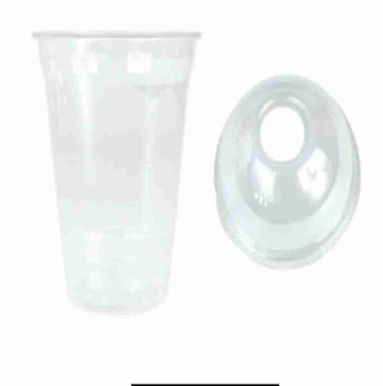 일회용 투명컵 473ml 돔형뚜껑 100개 투명아이스컵 테이크아웃컵뚜껑 커피아이스컵 슬러쉬컵