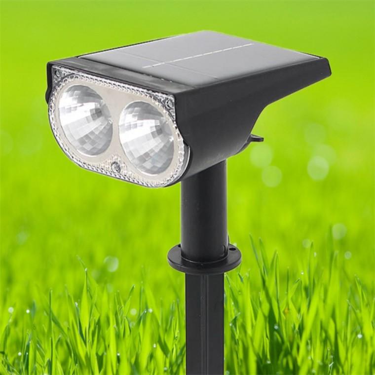 태양광 정원등 수목등 웜색 2구 LED 태양광등 태양광수목등 잔디등