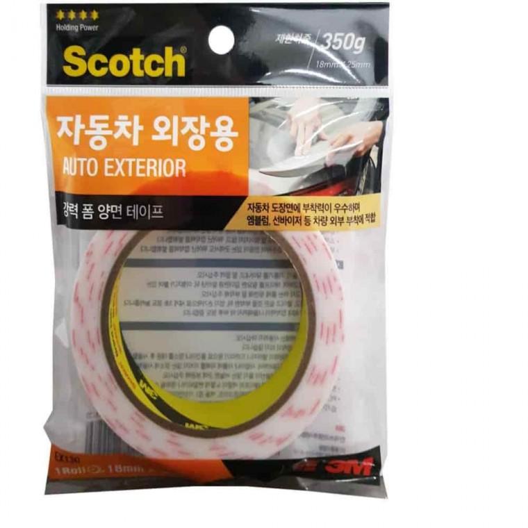 차량외장용테이프 자동차양면테이프 실리콘양면테이프 차량테이프 18mm 3M