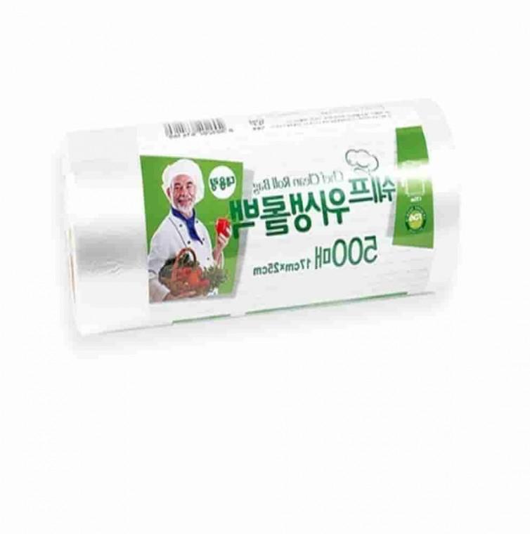 대용량 위생롤백 500매 미니 17x25cm 3개 위생비닐팩 일회용봉투 야채봉투 위생롤팩