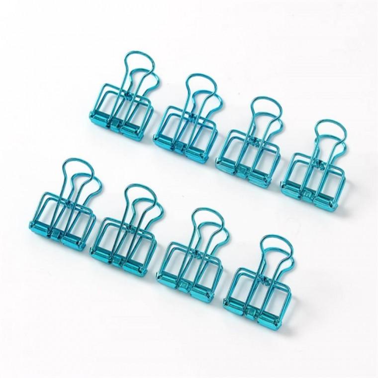 철제클립 문서집게 8개입 2cm 블루 종이집게 서류클립 집게클립
