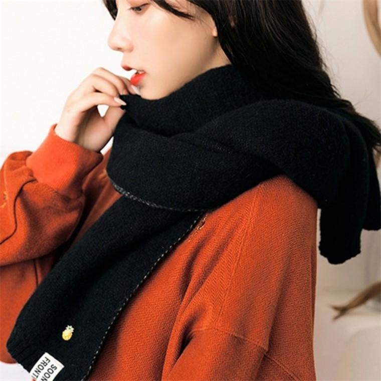 블랙 니트 목도리 커플머플러 따뜻한목도리 여성겨울머플러