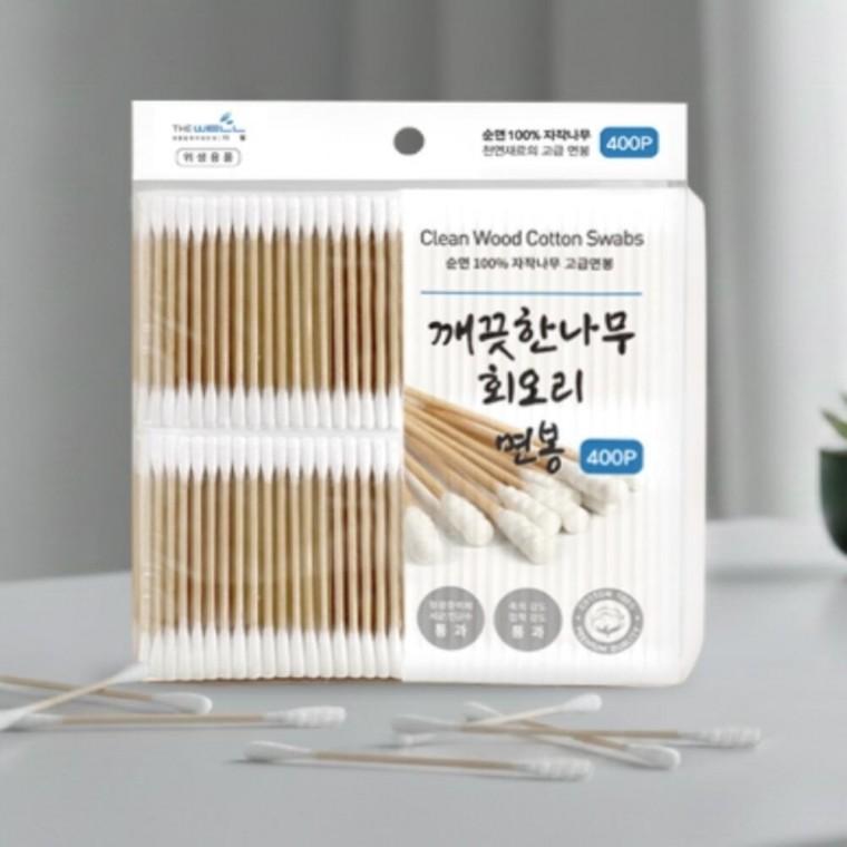 회오리면봉 400P 2개 듀얼면봉 업소용면봉 순면면봉