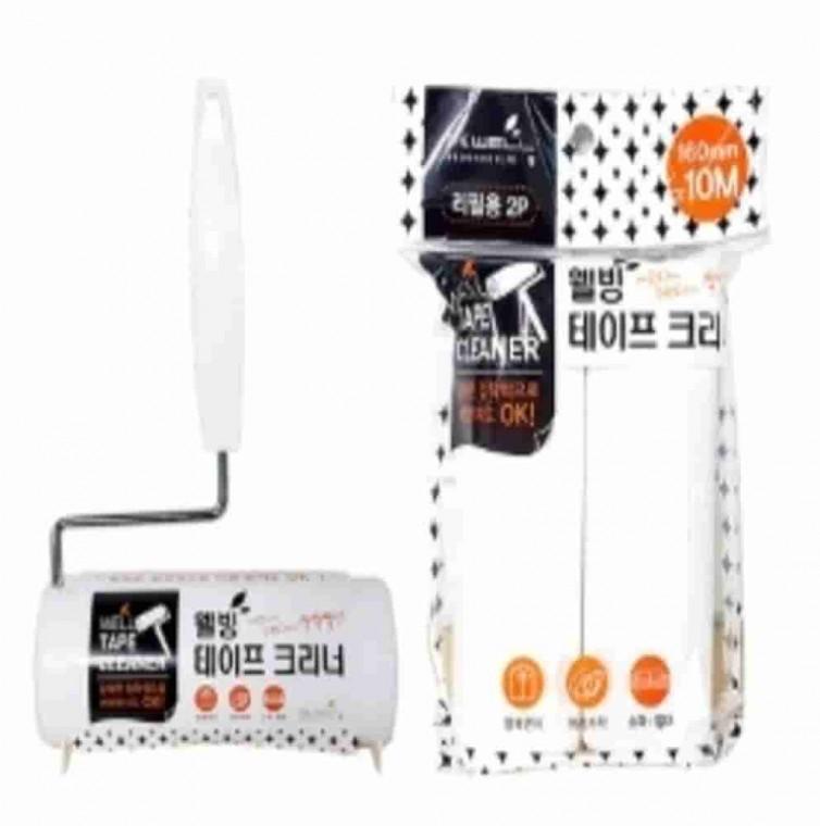 L형 테이프크리너 대 16cmX10M 리필 2개 청소롤러 롤클리너 롤테이프클리너 롤러테이프