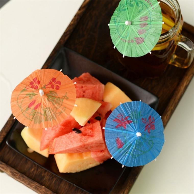 칵테일 장식 요지 40P 우산모양우산꽂이 얇은대나무요지